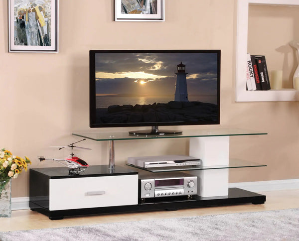 Ivana TV Stand - White / Black