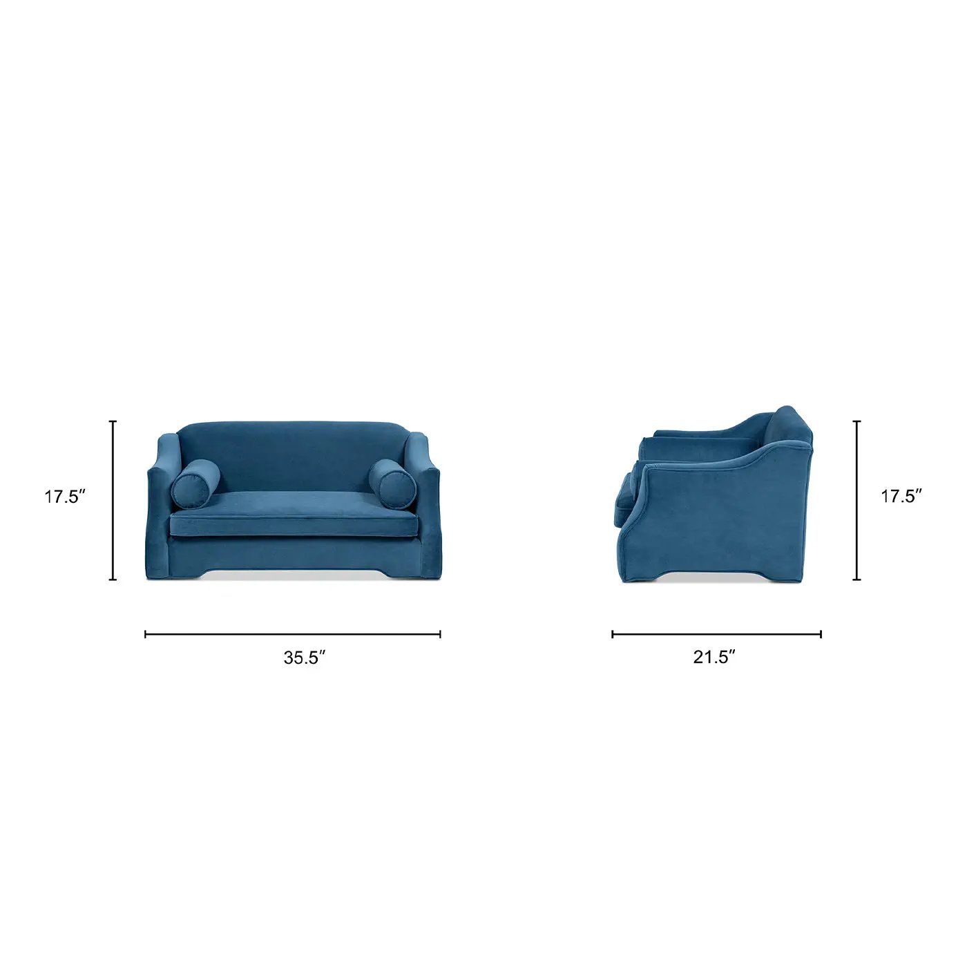 Paloma 35.5" Dog Sofa Bed, Medium, Satin by HouseOfZazla