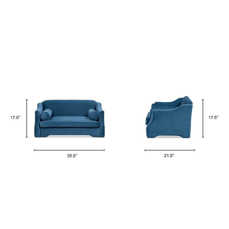 Paloma 35.5" Dog Sofa Bed, Medium, Satin by HouseOfZazla