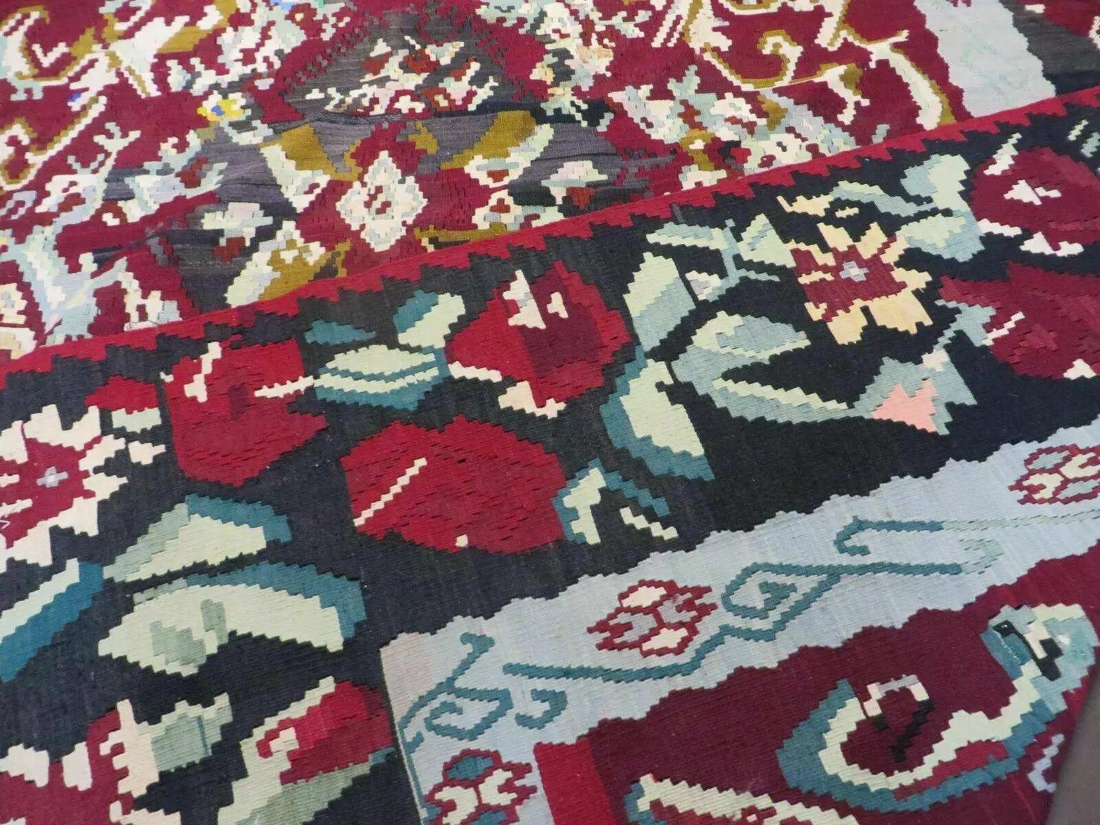 8' X 11' Karabagh Kilim Handmade Flat Weave Wool Rug Vegi Organic Dyes Nice by Jewel Rugs