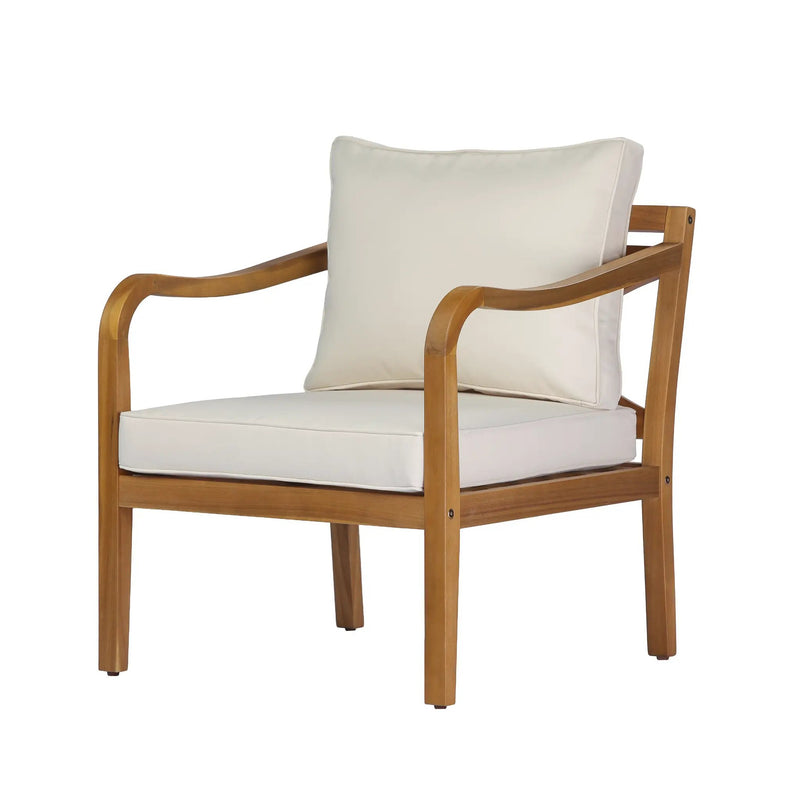 Acacia Wood Patio Furniture Club Chair Set of 2 by HouseOfZazla
