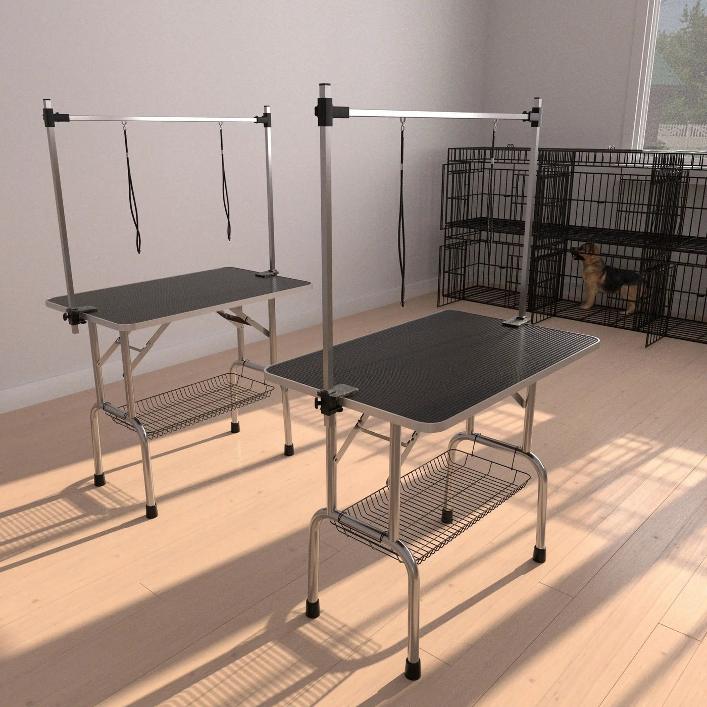 Large Grooming Table For Pet Dog And Cat With Adjustable Arm And Clamps Large Heavy Duty Animal Grooming Table by HouseOfZazla