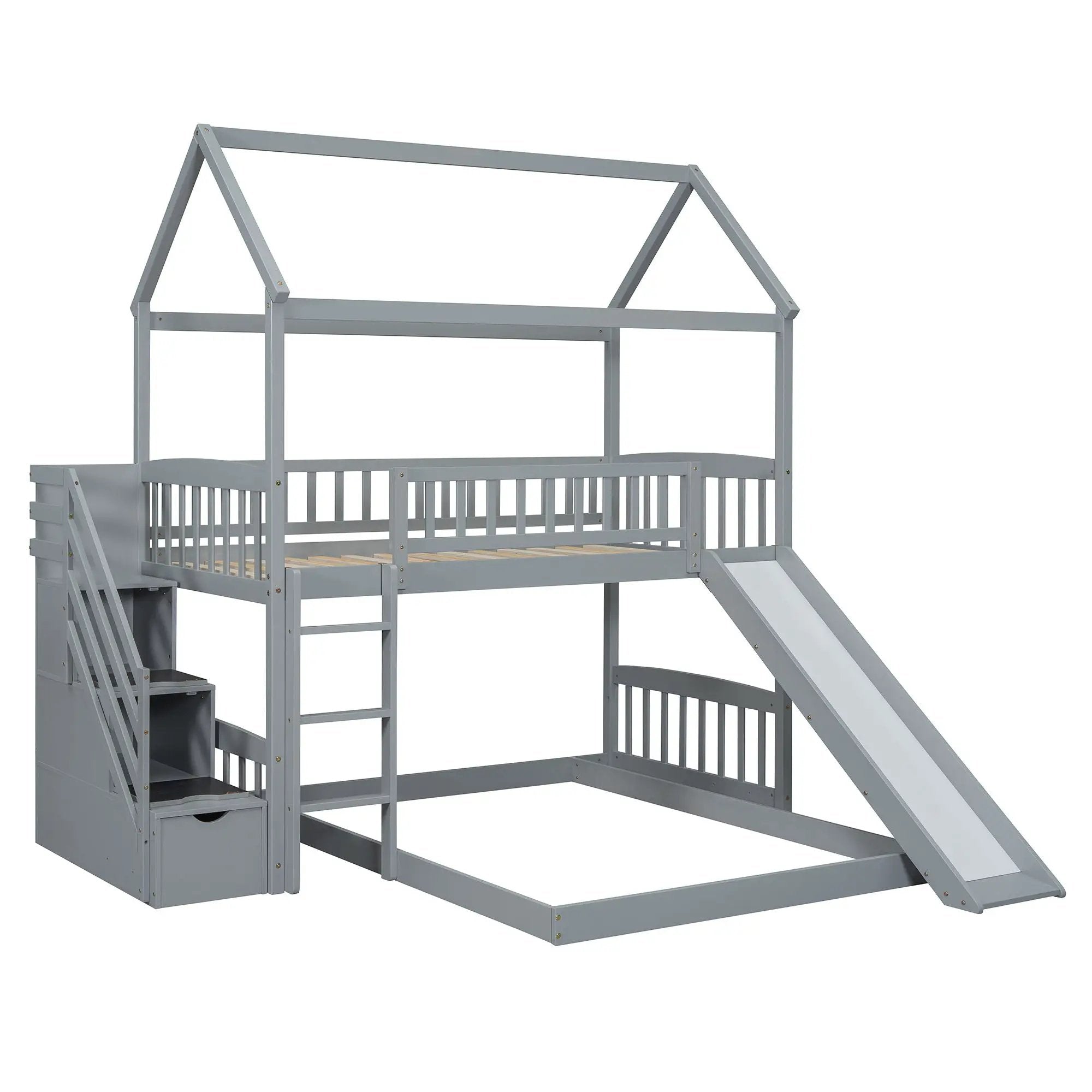 House Bunk Bed With Slide by HouseOfZazla