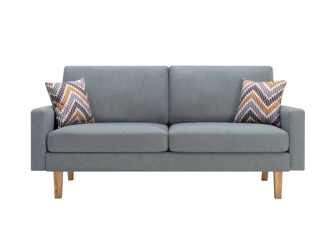 Bahamas - Minimalistic Sofa With 2 Throw Pillows by Unique Piece Furniture