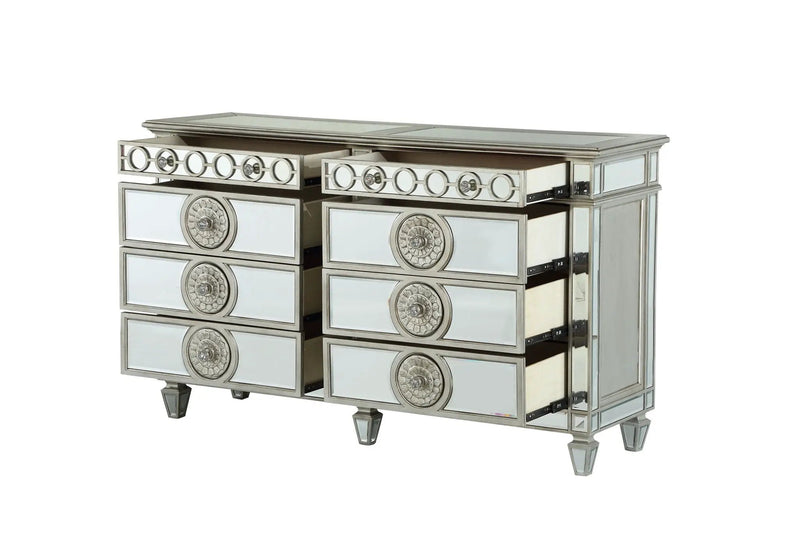 Varian - Mirrored Dresser - Silver by HouseOfZazla