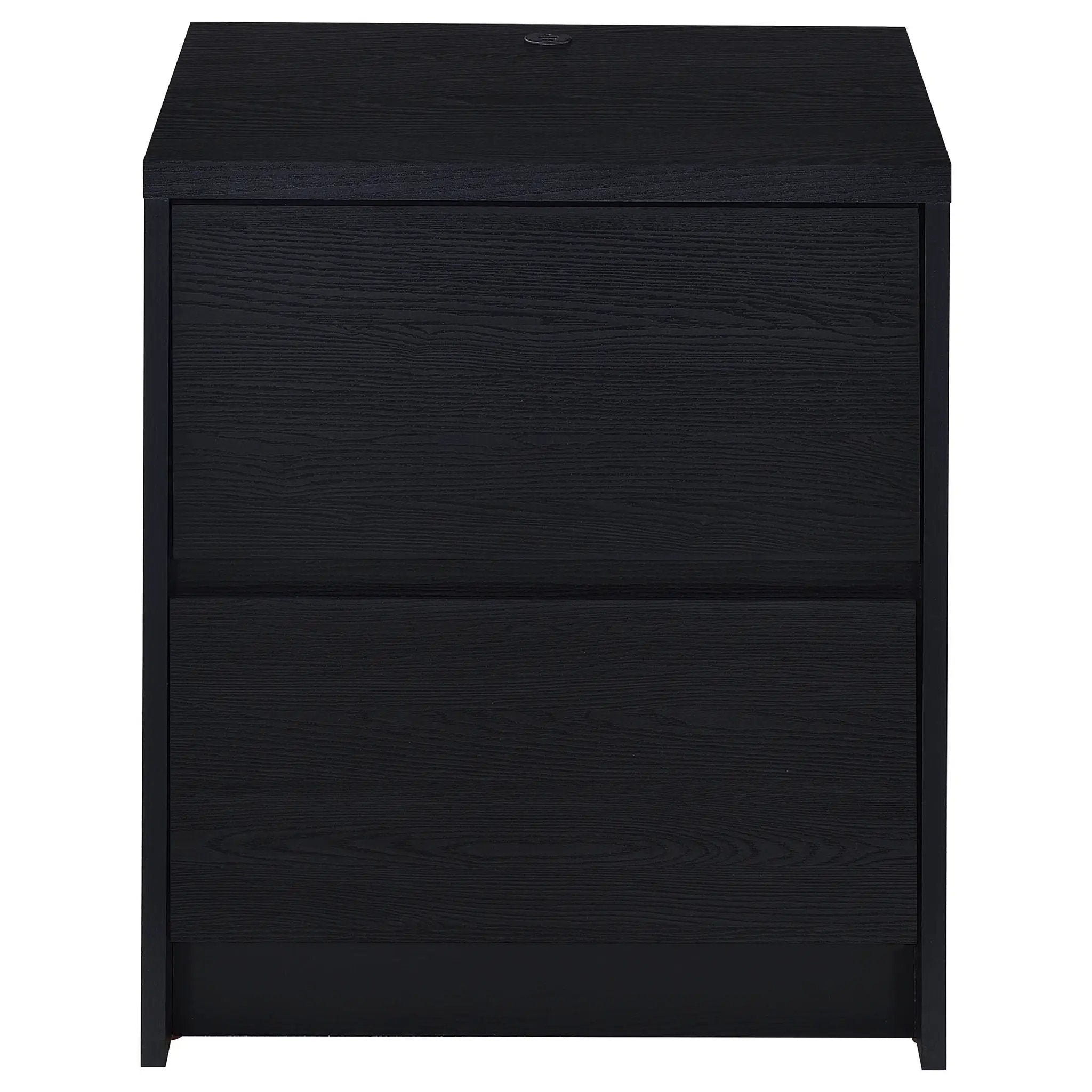 Geary - 2 Drawer Nightstand With LED Lights And USB Charging Ports by HouseOfZazla