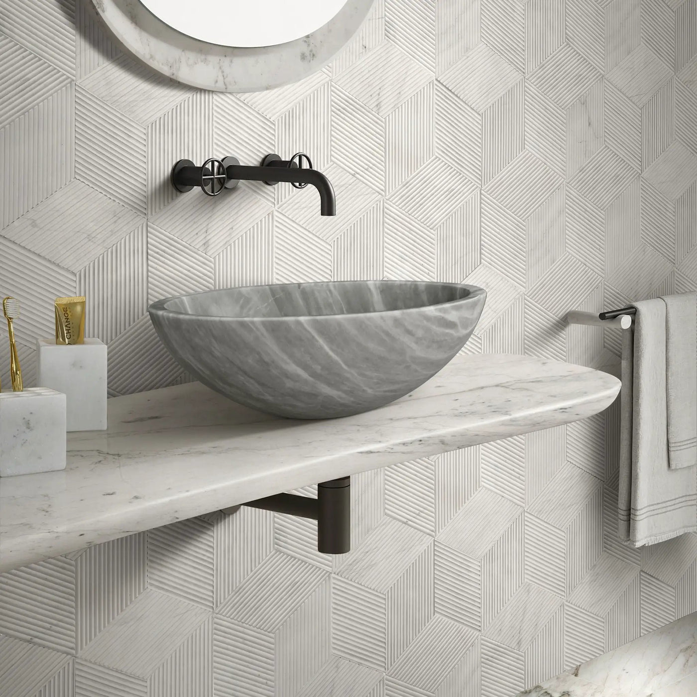 Bathroom Vessel Sink, Circular Design by HouseOfZazla