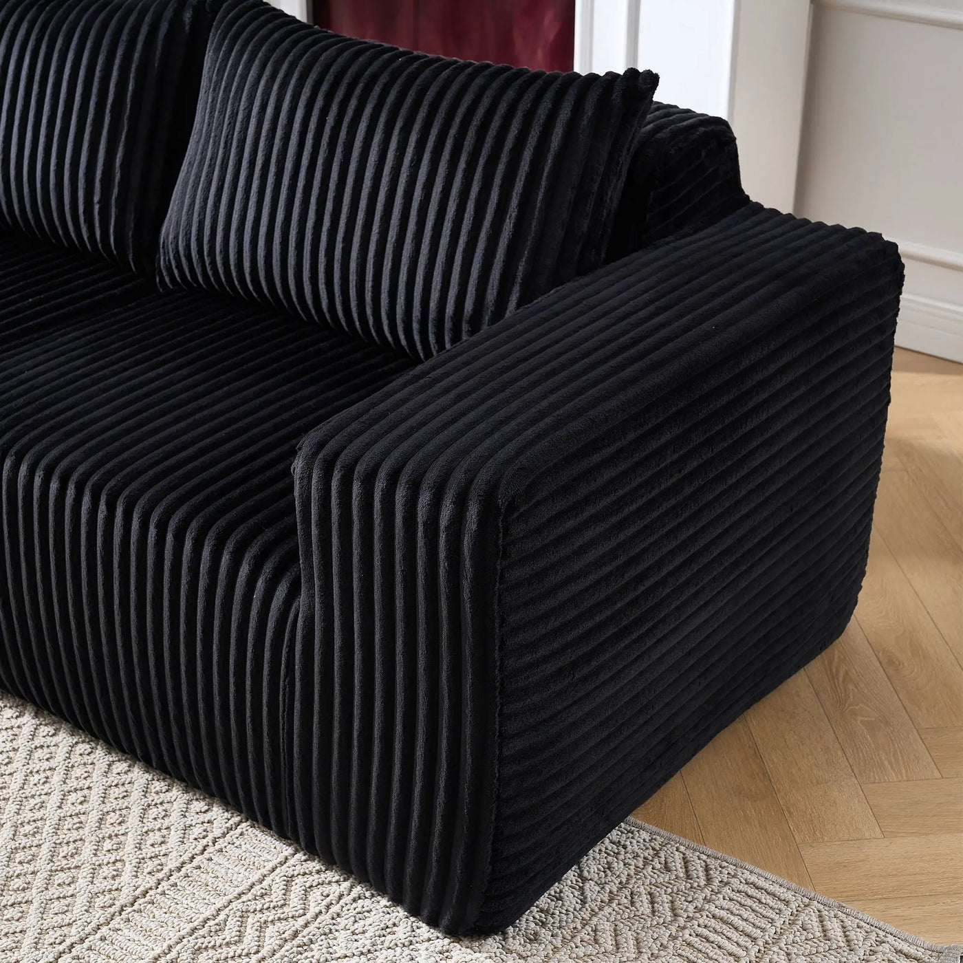 L - Shape Modern Minimalist Modular Sectional Sofa, Upholstered Cloud Couch With Deep Seats by Unique Piece Furniture