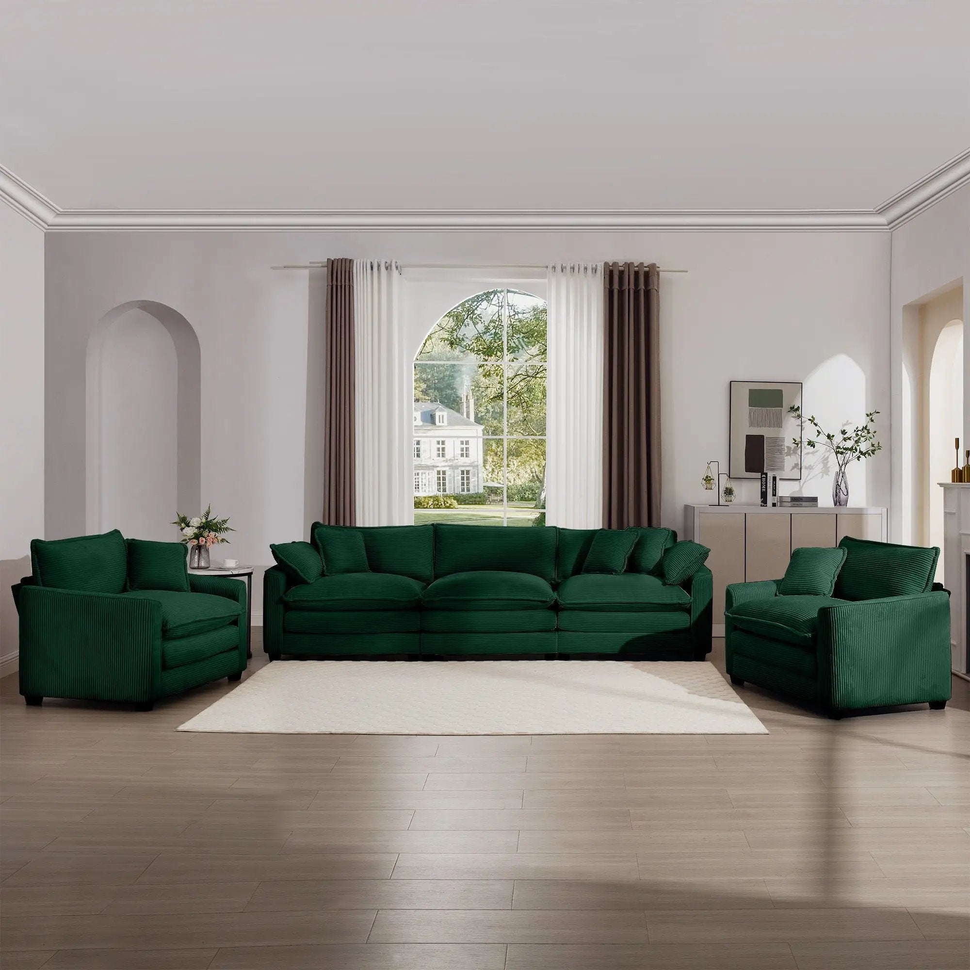 Elegant Oversized Sectional Sofa Set With Deep Seats And Flexible Layout by Unique Piece Furniture