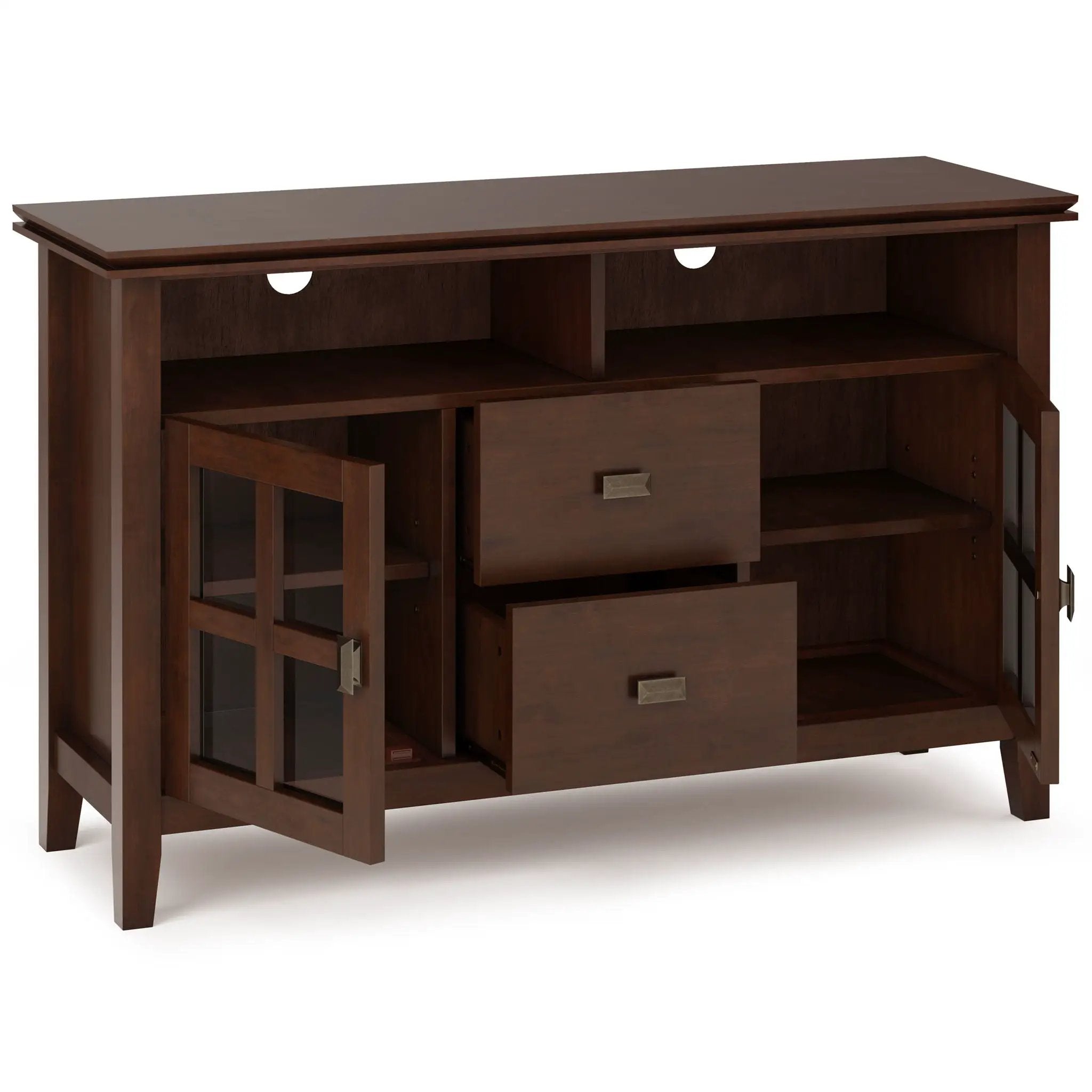 Artisan - TV Media Stand, Handcrafted - Russet Brown by HouseOfZazla