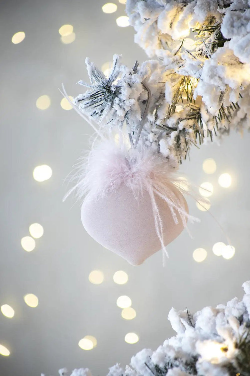 Christmas Ball Ornaments, Glass Decorative Hanging Ball Christmas Tree Ornaments For Holiday Party Decorations (Set of 6) - Pink by HouseOfZazla