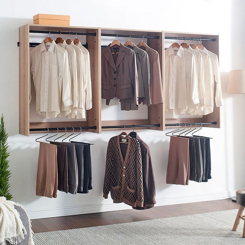 Devi - Wall Mounted Wood Closet System by HouseOfZazla