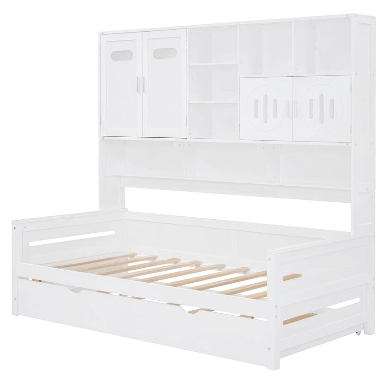 Daybed With All-In-One Cabinet And Shelf by Unique Piece Furniture