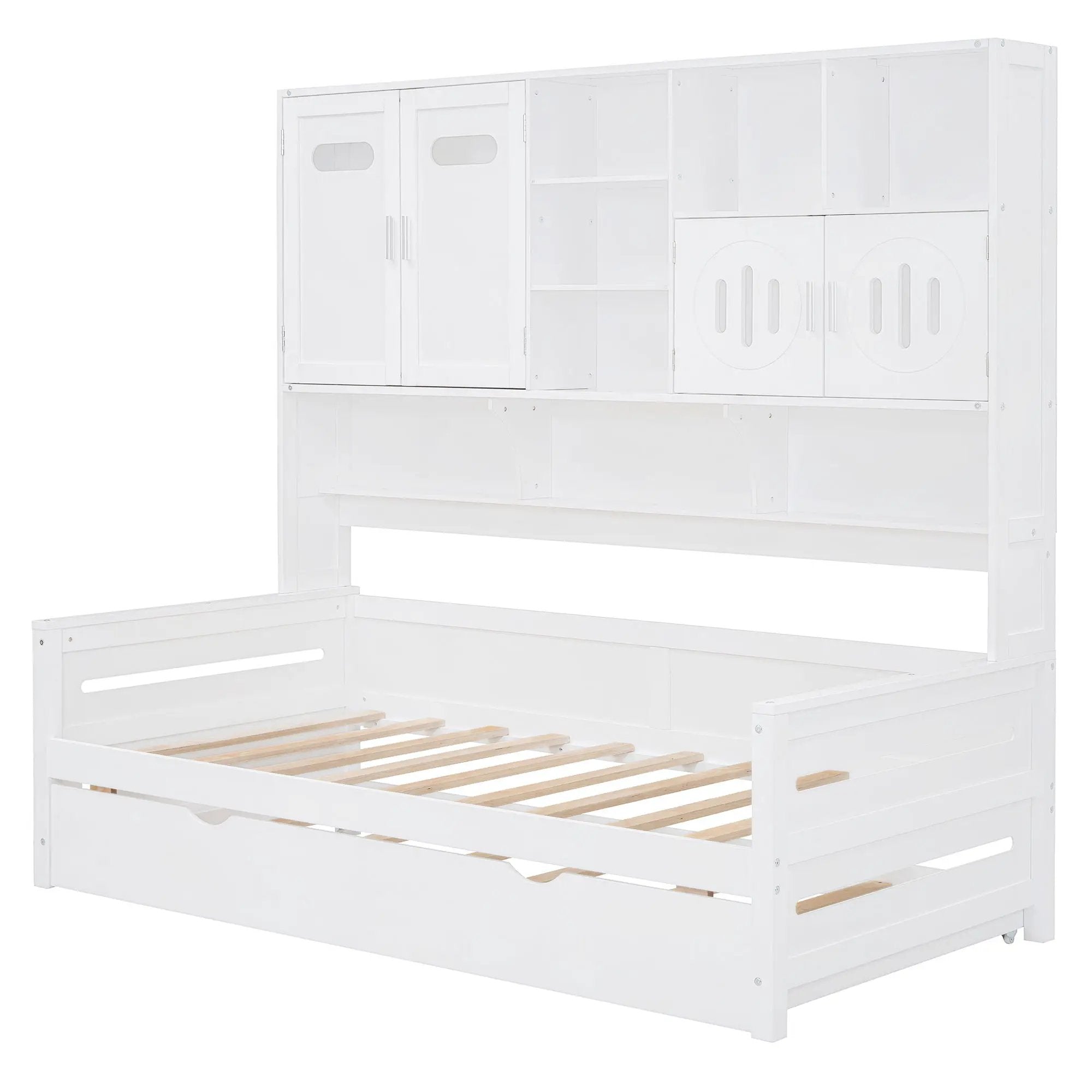 Daybed With All-In-One Cabinet And Shelf by HouseOfZazla