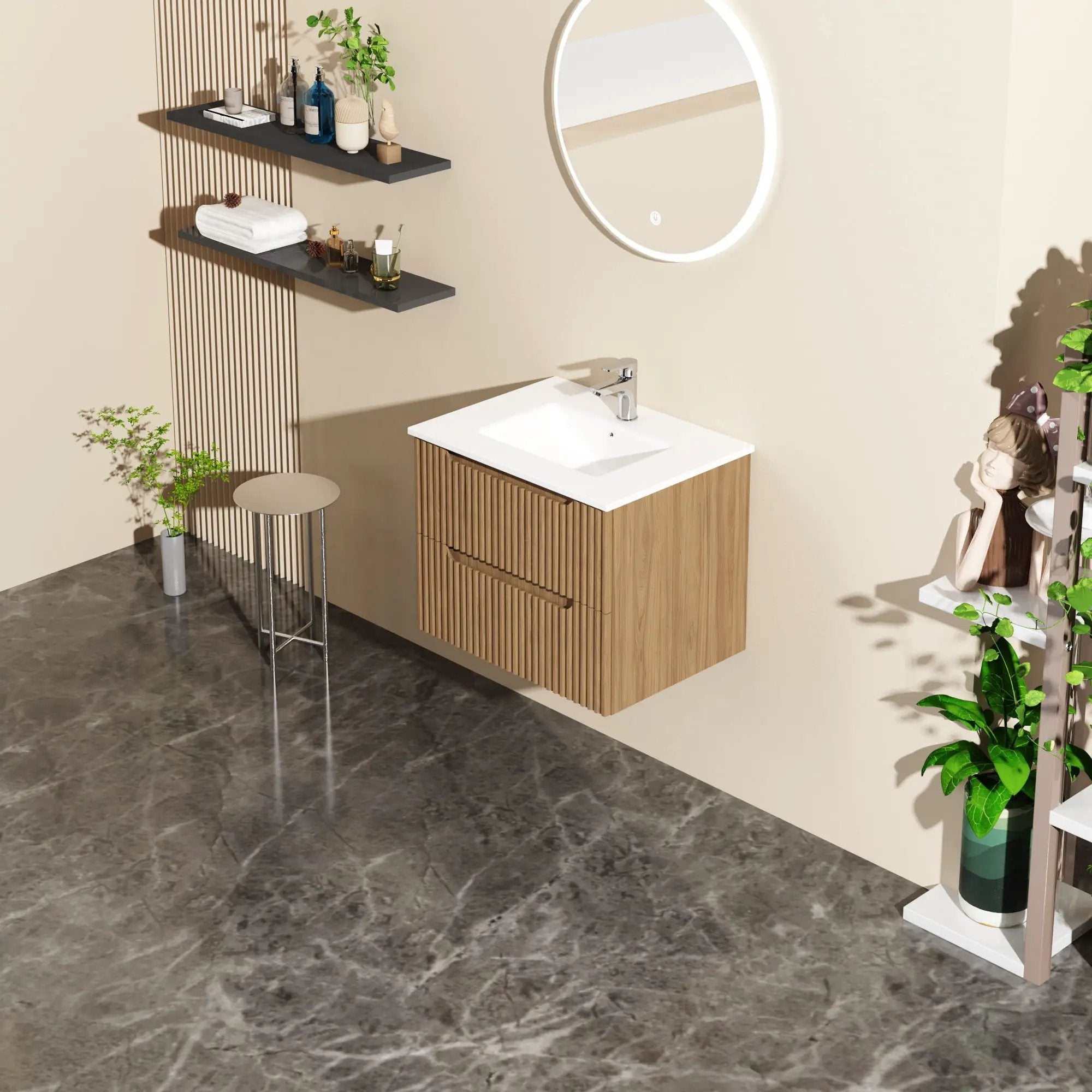 Wall Mounted Bathroom Vanity & Sink by Unique Piece Furniture