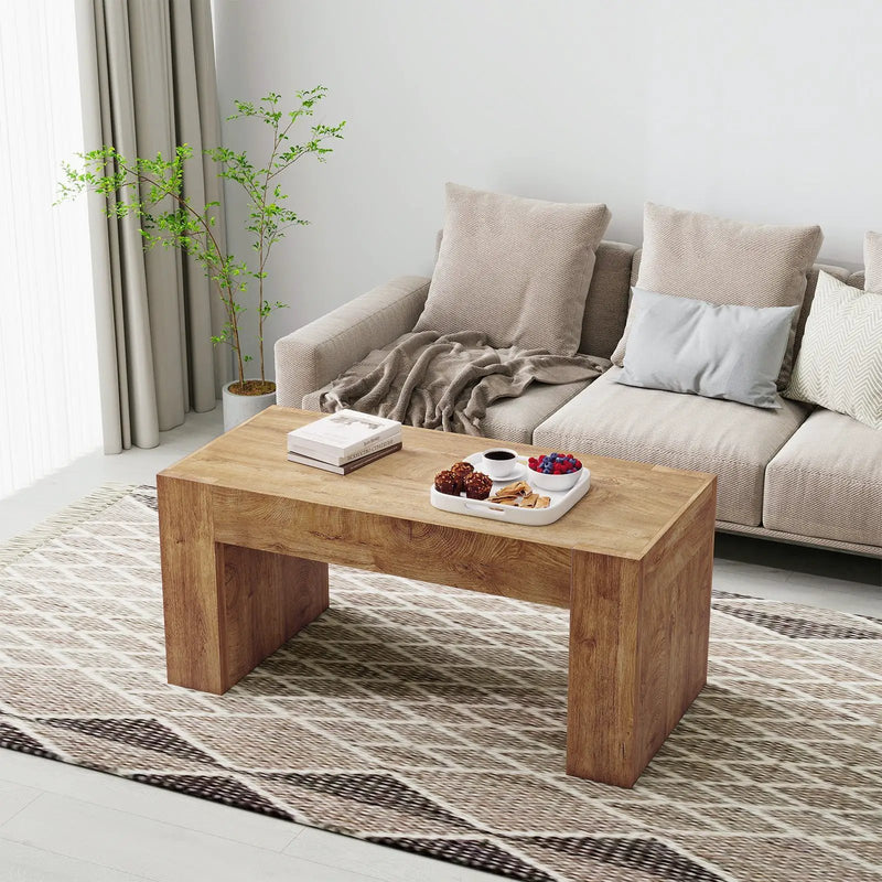 48" Farmhouse Coffee Table with Hidden Storage Drawer by HouseOfZazla