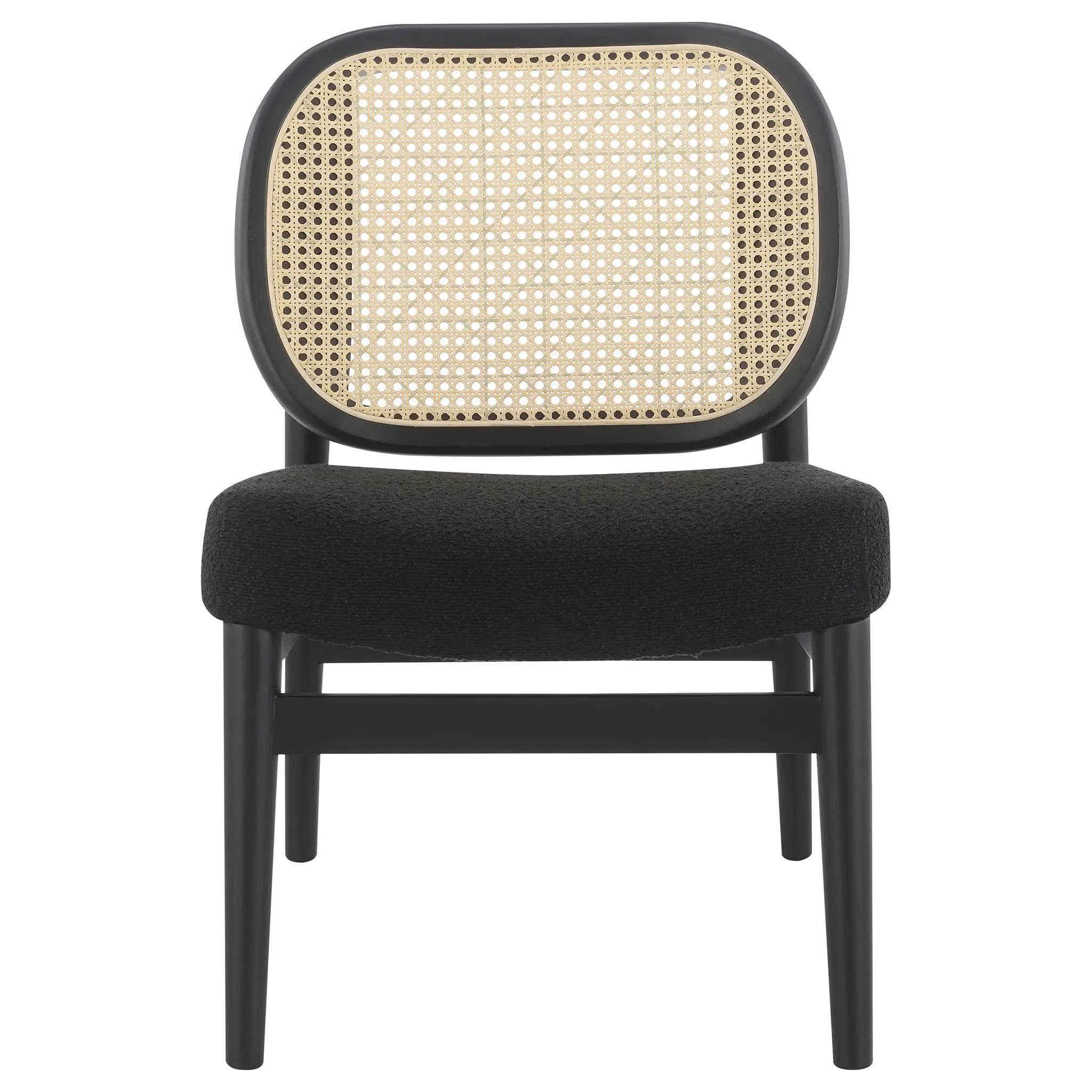 Quinne - Accent Chair With Padded Seat - Black by HouseOfZazla