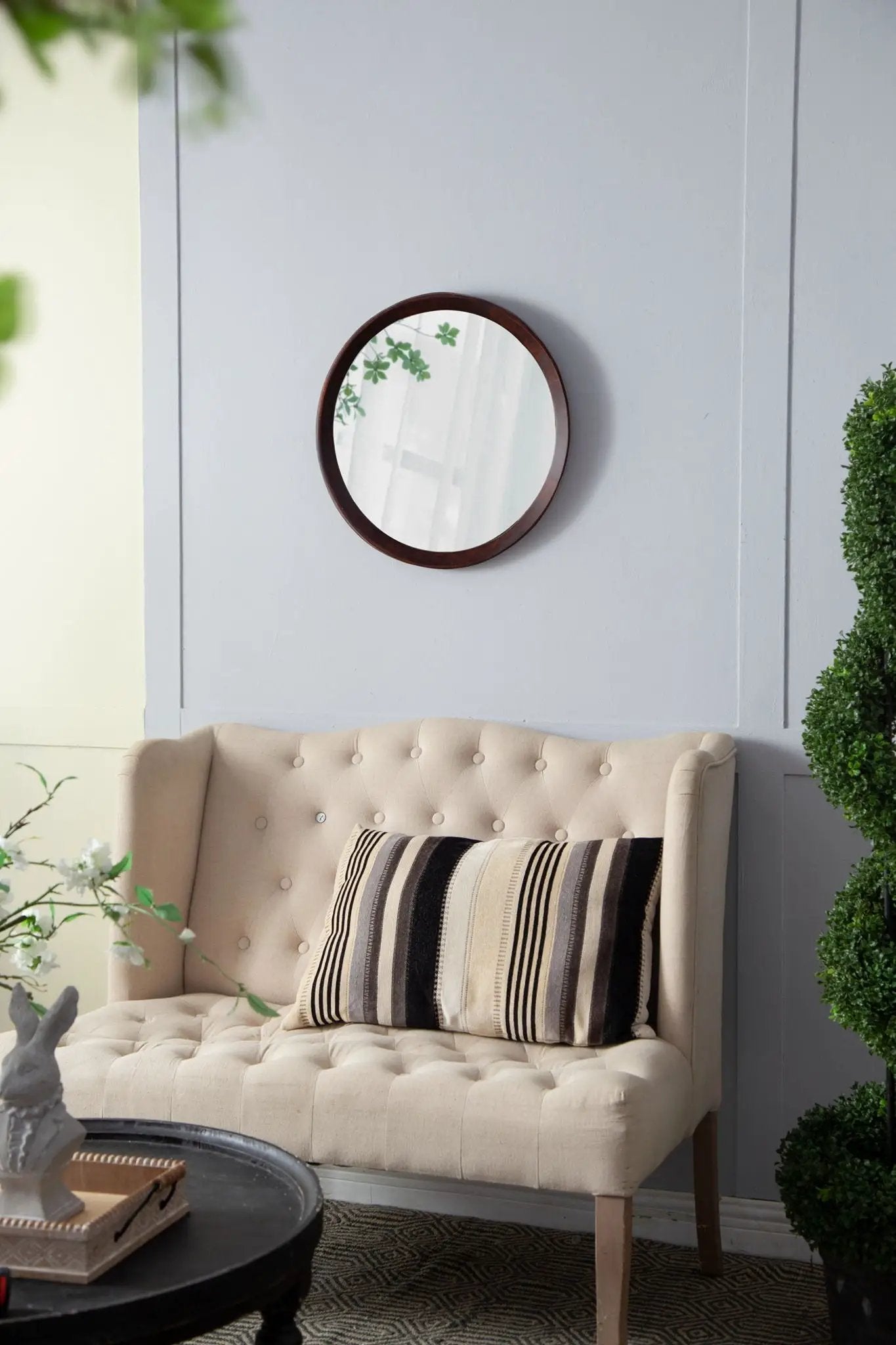 Transitional Decor Style Wall Mirror Decor With Frame For Bathroom by Unique Piece Furniture