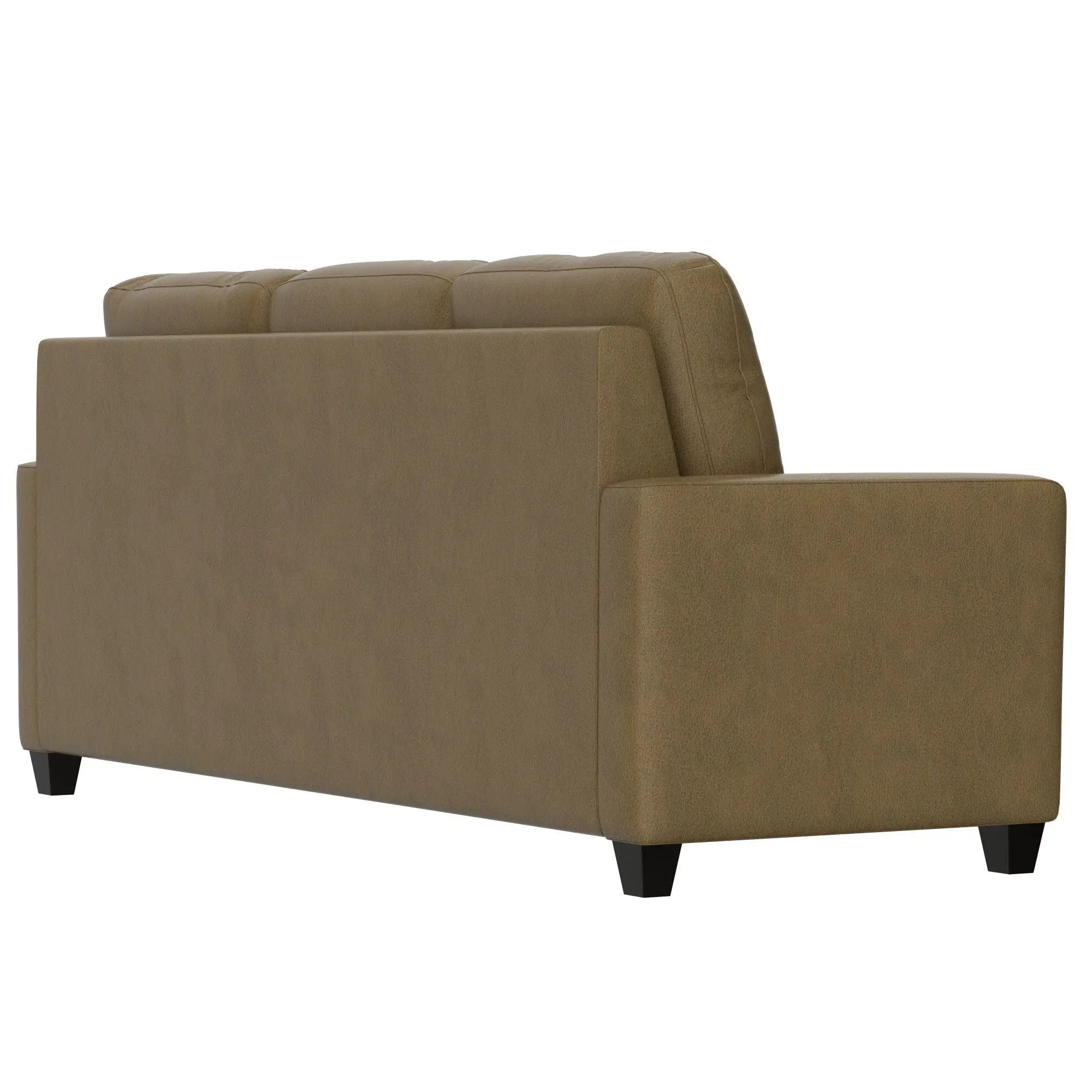 2 Piece Sofa With Chaise, Comfortable Seating For 3, Tapered Feet, USB Charging Console - Brown by HouseOfZazla