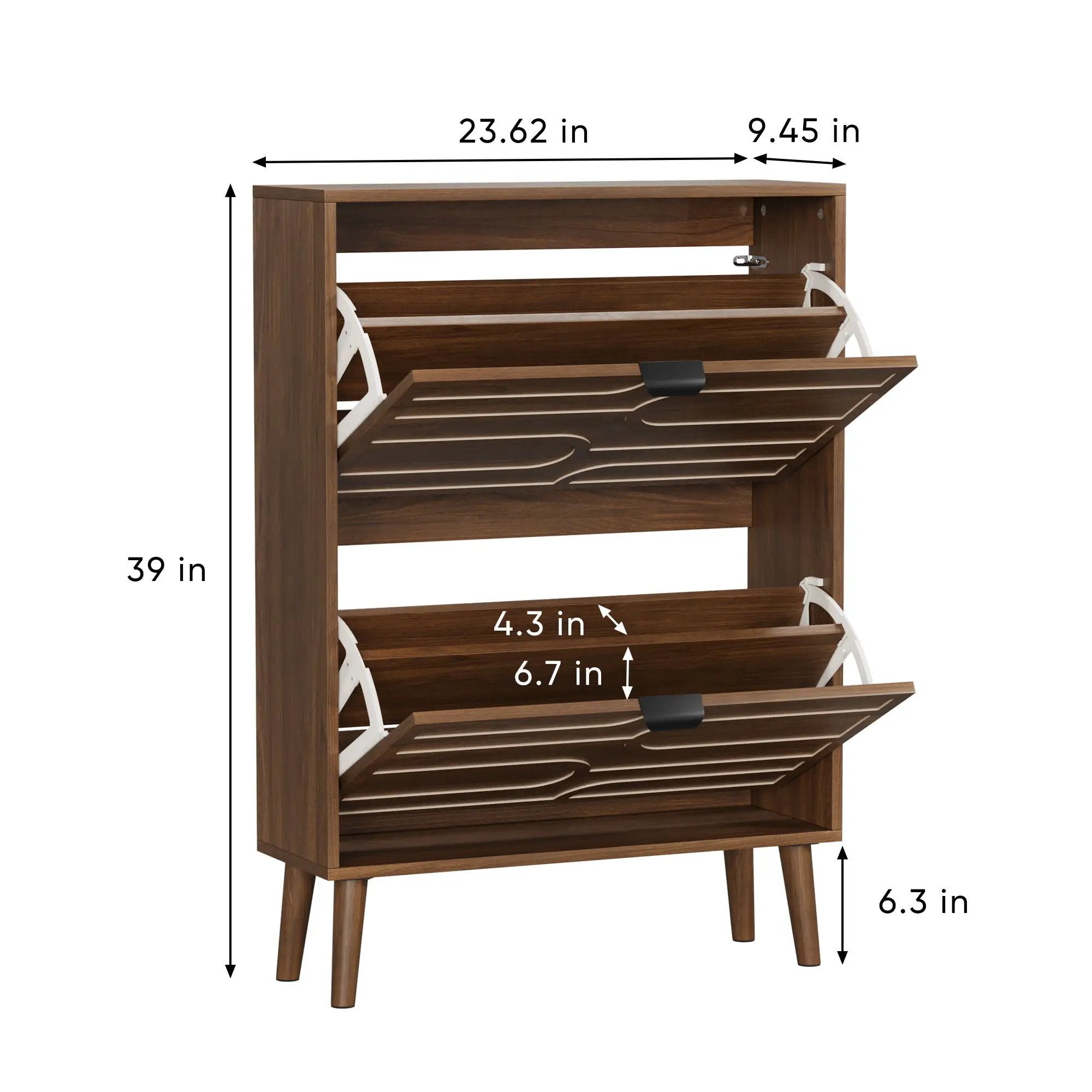 Medieval - Independent Shoe Cabinet With 2 Flip Drawers by Unique Piece Furniture