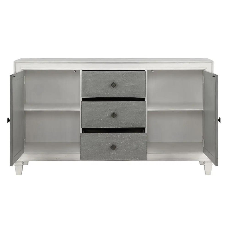Katia - Server - Rustic Gray & Weathered White by Unique Piece Furniture