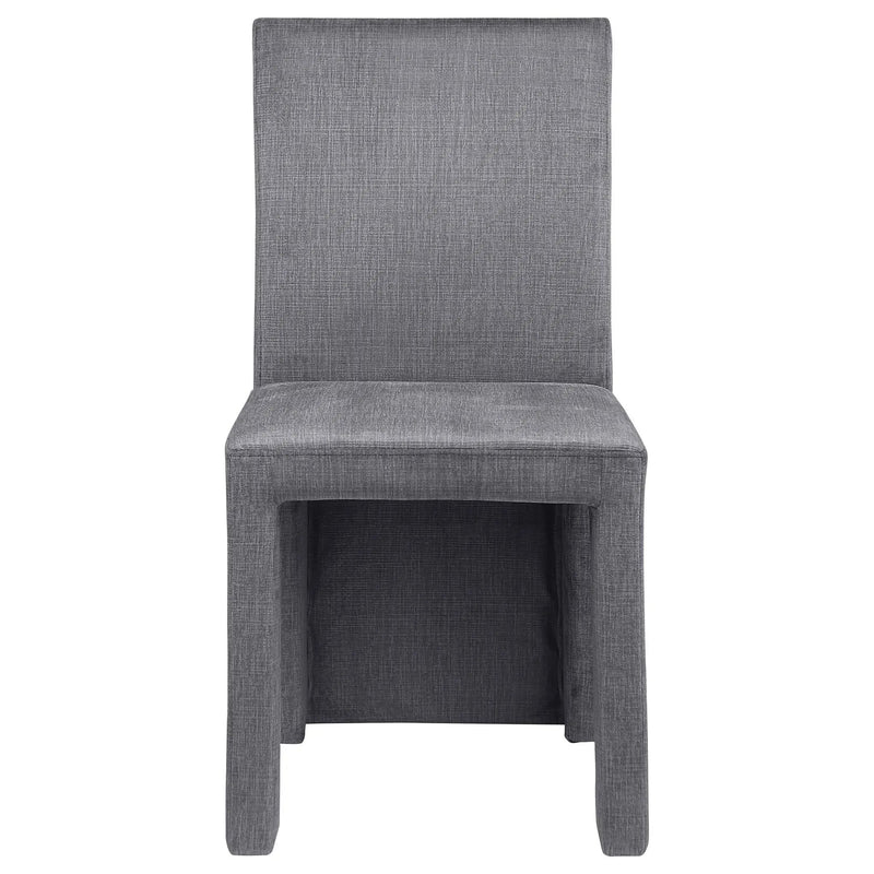 Tordera Velvet Upholstered Dining Side Chair Grey (Set of 2) by Unique Piece Furniture