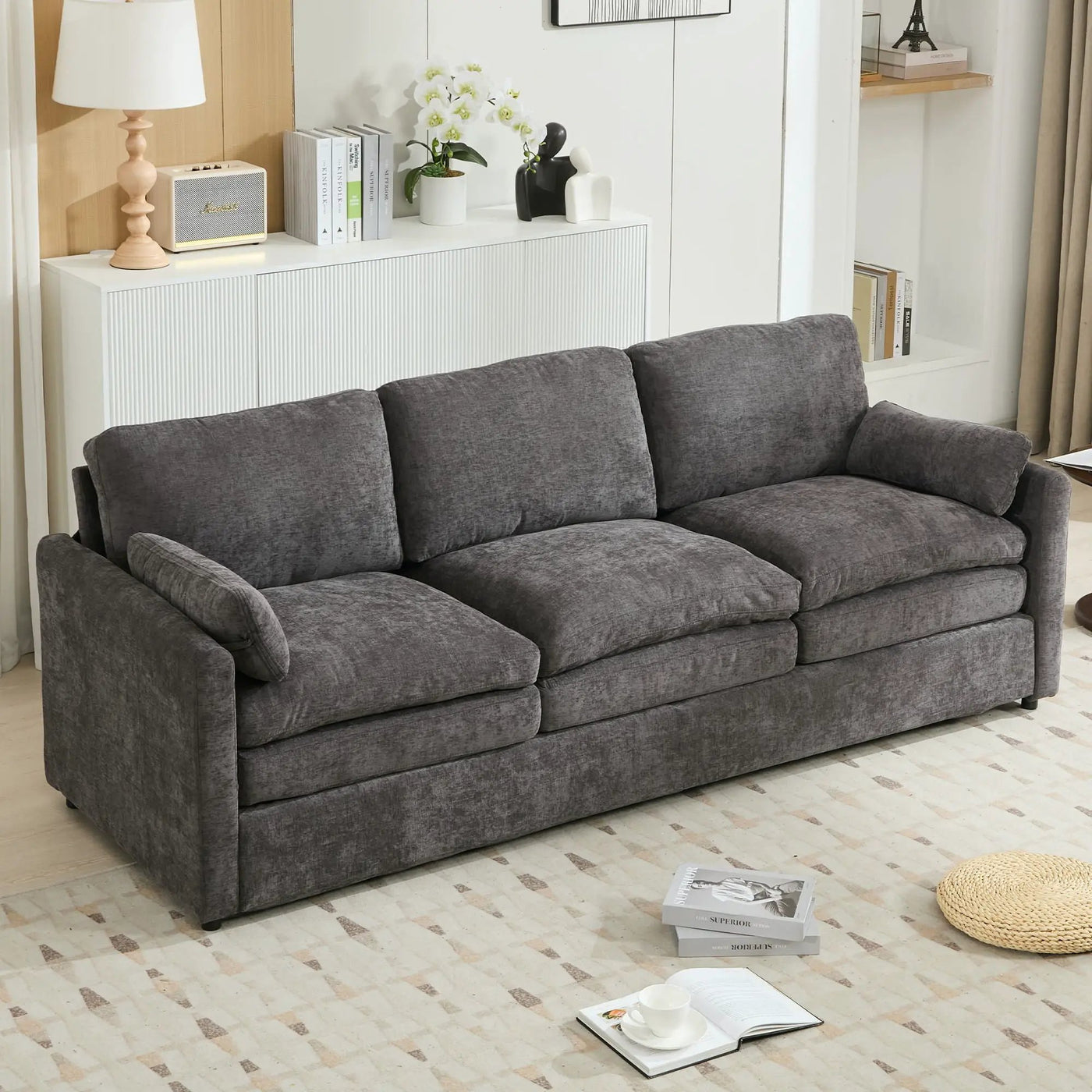 Cozy Upholstered 3 Seater Sofa Cushion For Living Room by HouseOfZazla