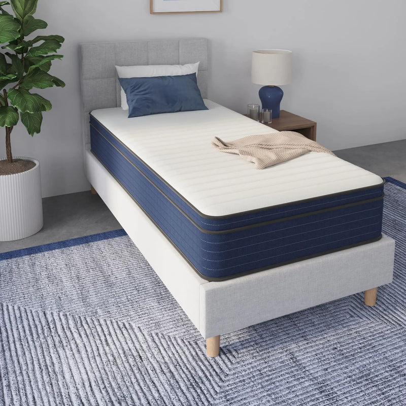 12" Medium Firm Euro Top Hybrid Cooling Gel Infused Pocket Spring And Memory Foam Mattress by HouseOfZazla
