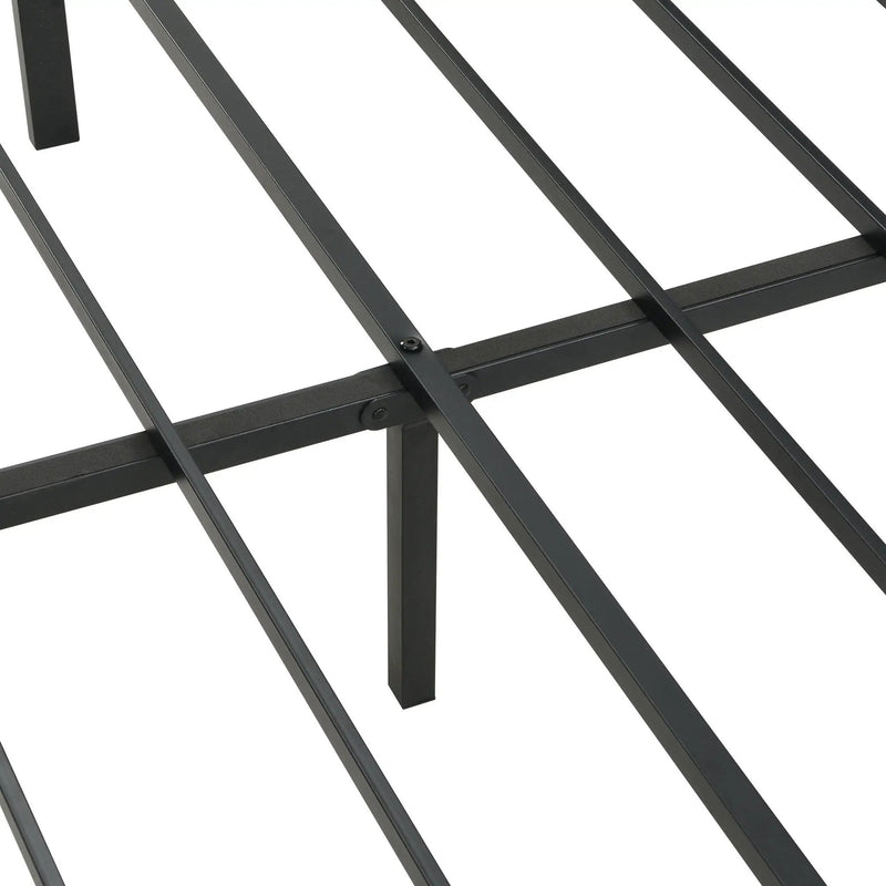 Modern Bed Frame With LED Lights, Upholstered Headboard, USB Charging by HouseOfZazla