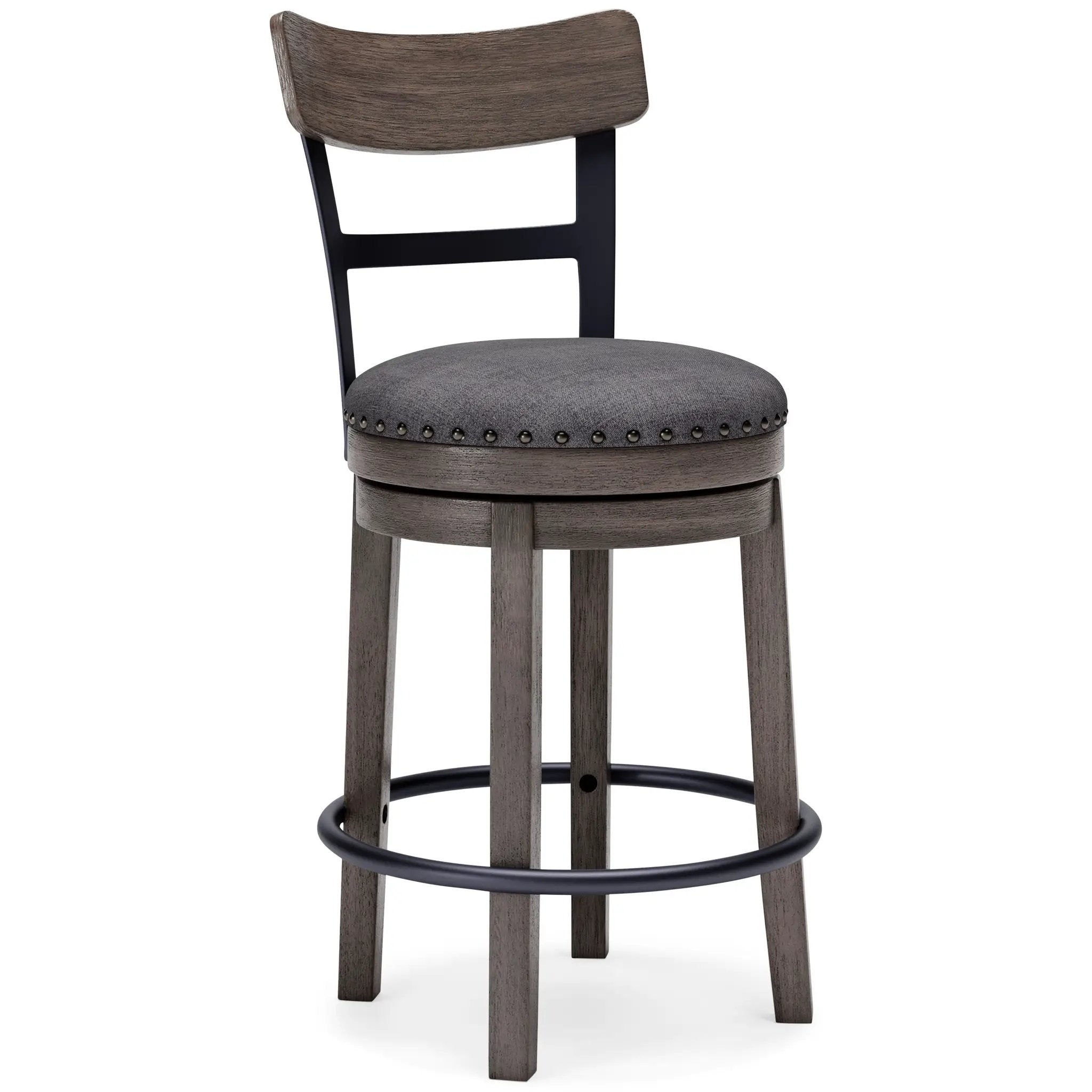 Caitbrook - UPH Swivel Barstool - Gray by Unique Piece Furniture