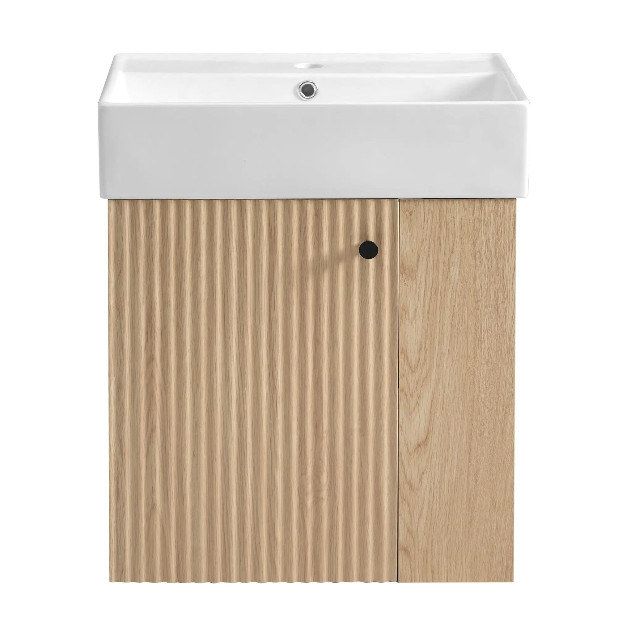 Modern Floating Bathroom Vanity With Ceramic Basin Perfect For Small Bathrooms by HouseOfZazla