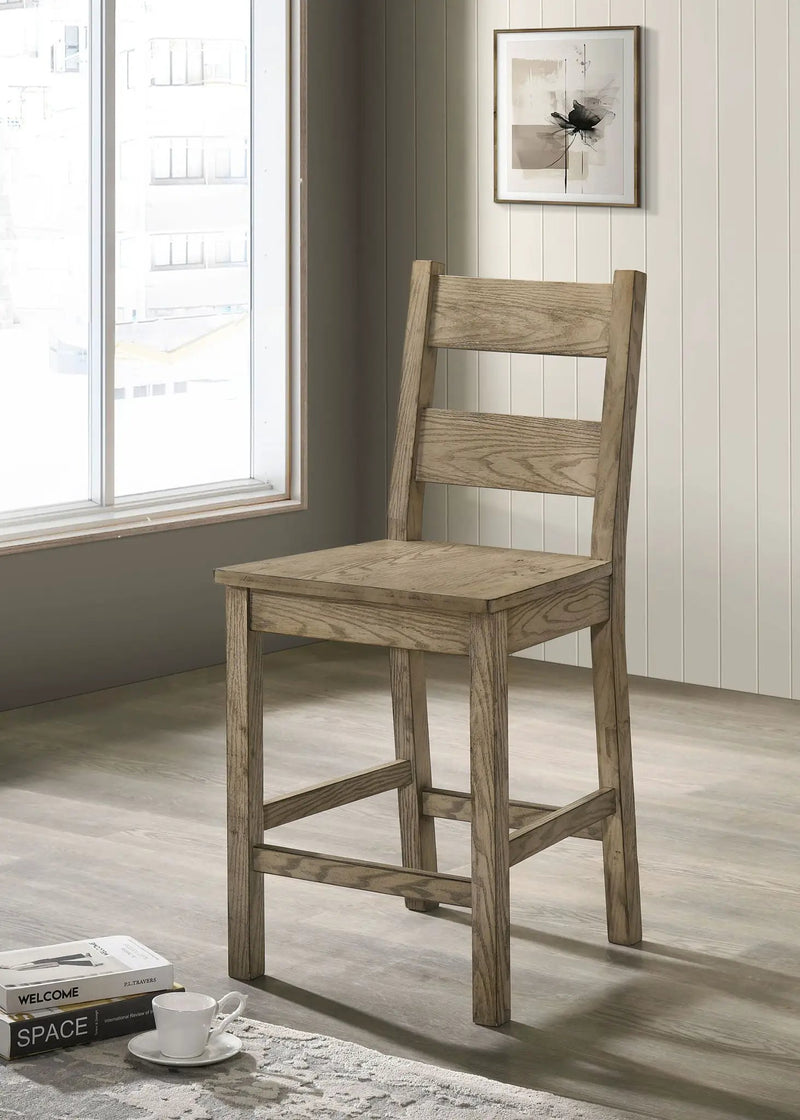 Cardova Counter Height Dining Chair Vineyard Oak (Set of 2) by Unique Piece Furniture