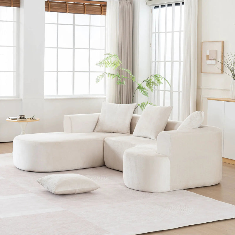 Modular Sectional Sofa With L Shape Chaise With Deep Seat by HouseOfZazla