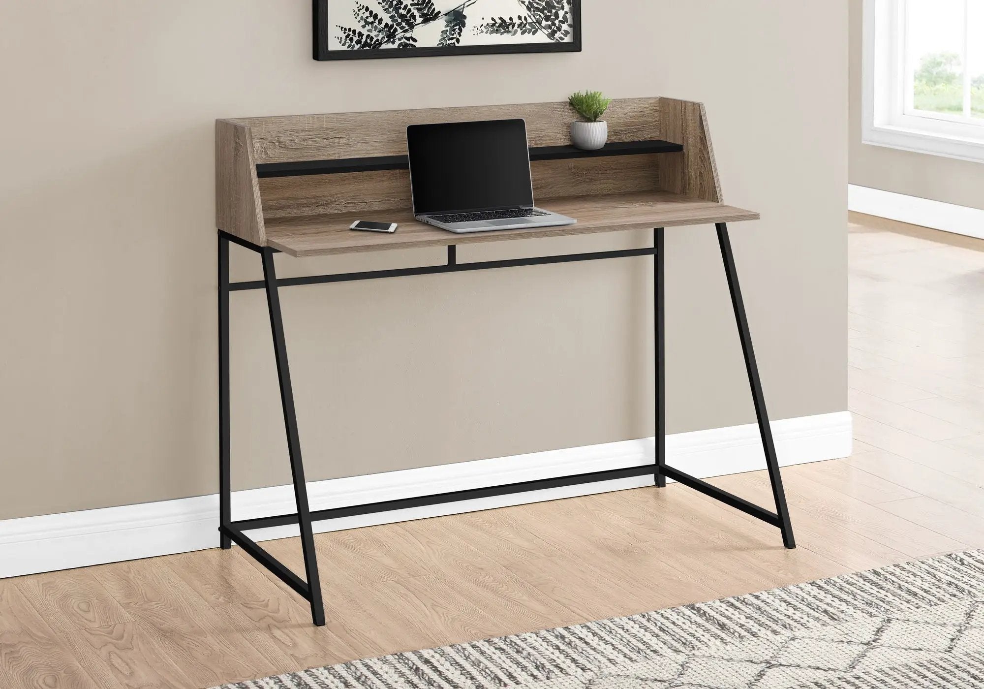 Computer Desk For Home Office Laptop, Storage Shelves, Contemporary & Modern by Unique Piece Furniture