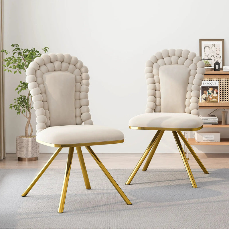 Upholstered Swivel Dining Chairs (Set of 2) by Unique Piece Furniture