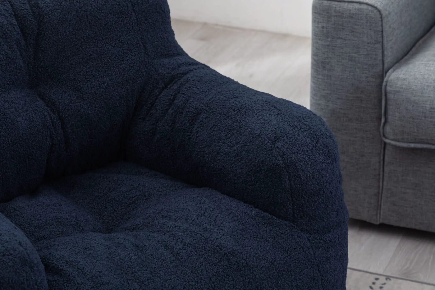 Soft Teddy Fabric Tufted Foam Bean Bag Chair With Teddy Fabric by HouseOfZazla