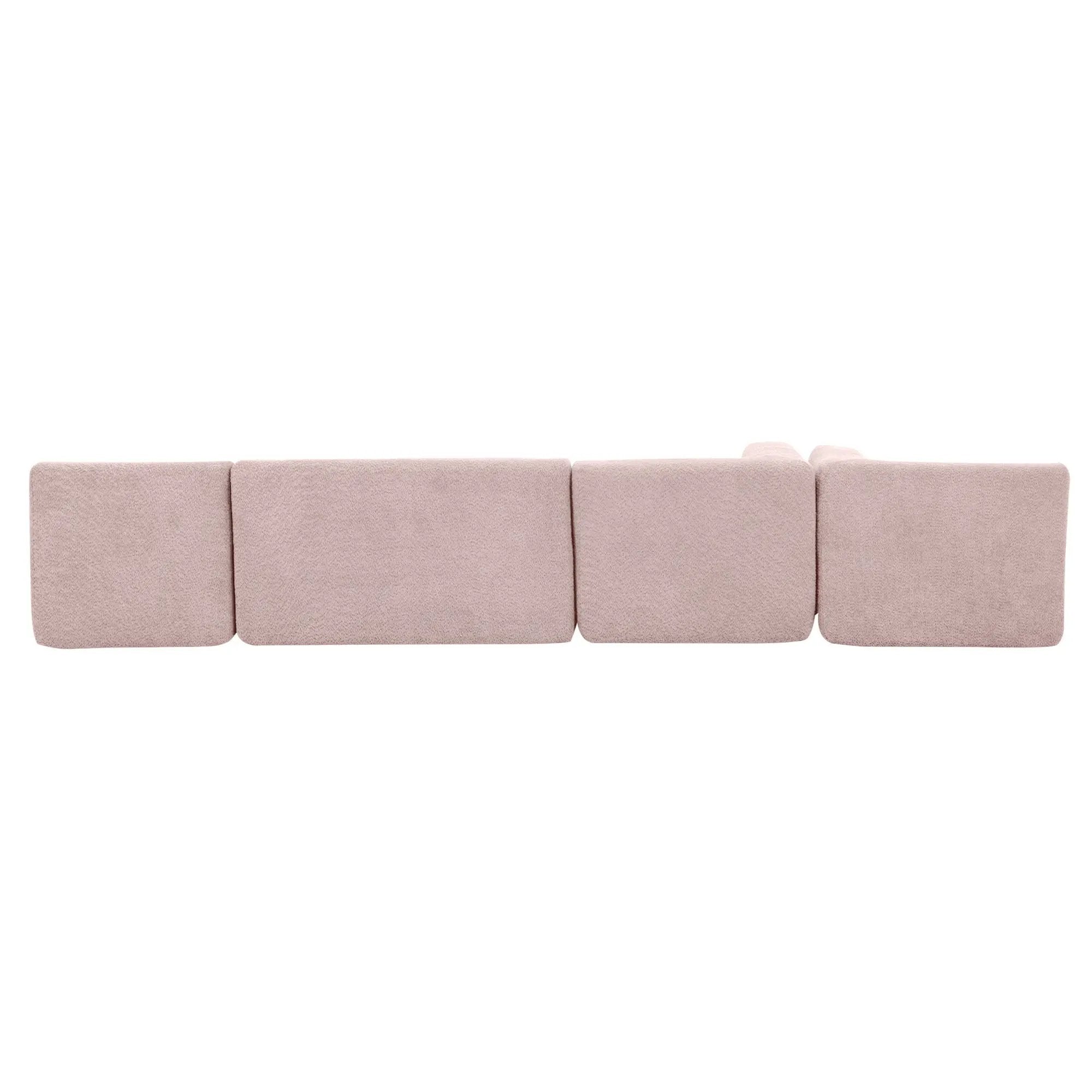 Upholstered Sofa Free Combined Sofa Couch With 2 Chaise Lounge And Five Back Pillows For Living Room by HouseOfZazla