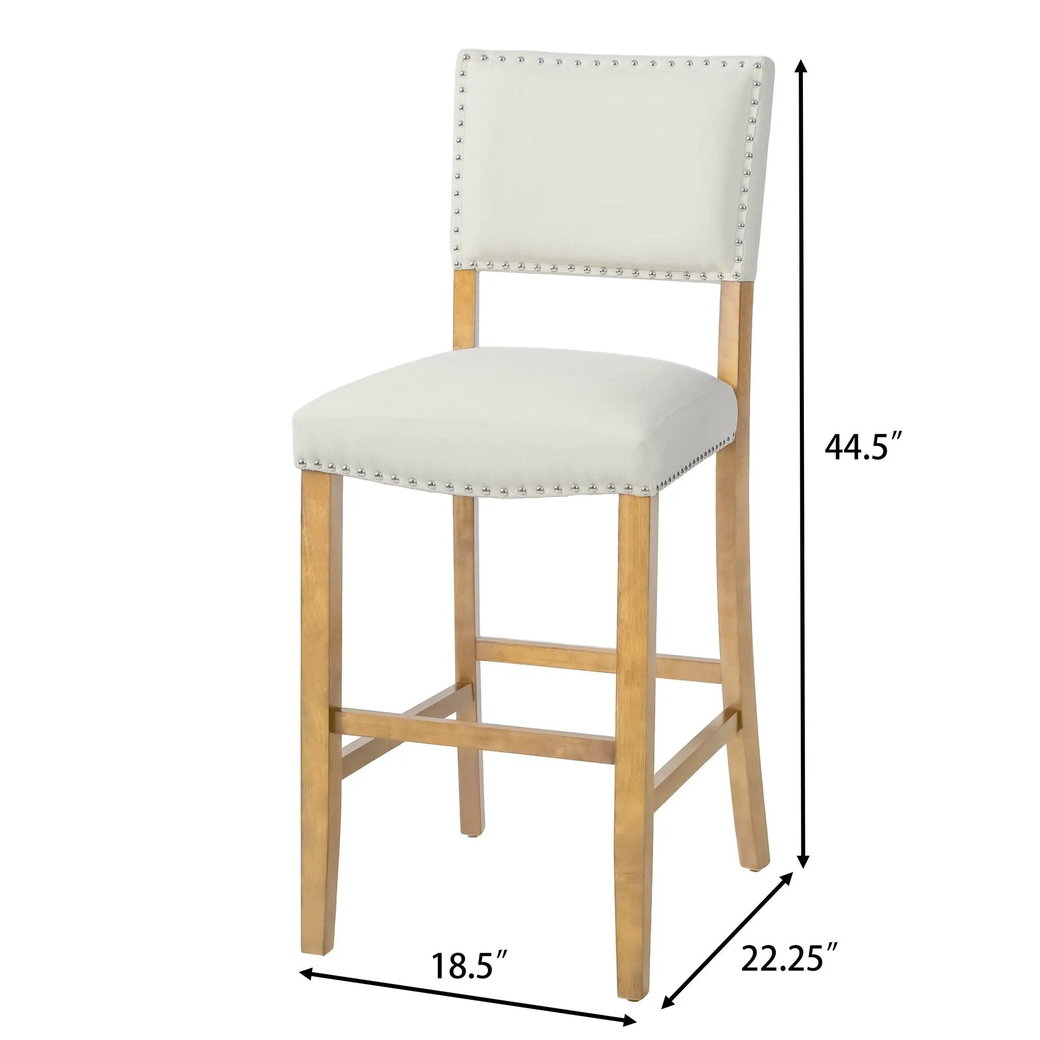 Barstools With Rivet Decoration - Set of 2 by HouseOfZazla