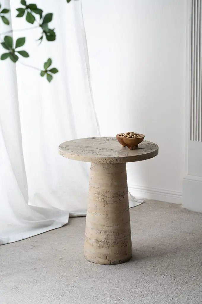 Round Side Table With Pedestal Base by Unique Piece Furniture
