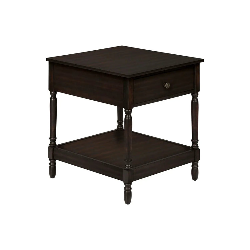 Accent - Table, 2 Tier, Square, Traditional - Walnut by Unique Piece Furniture