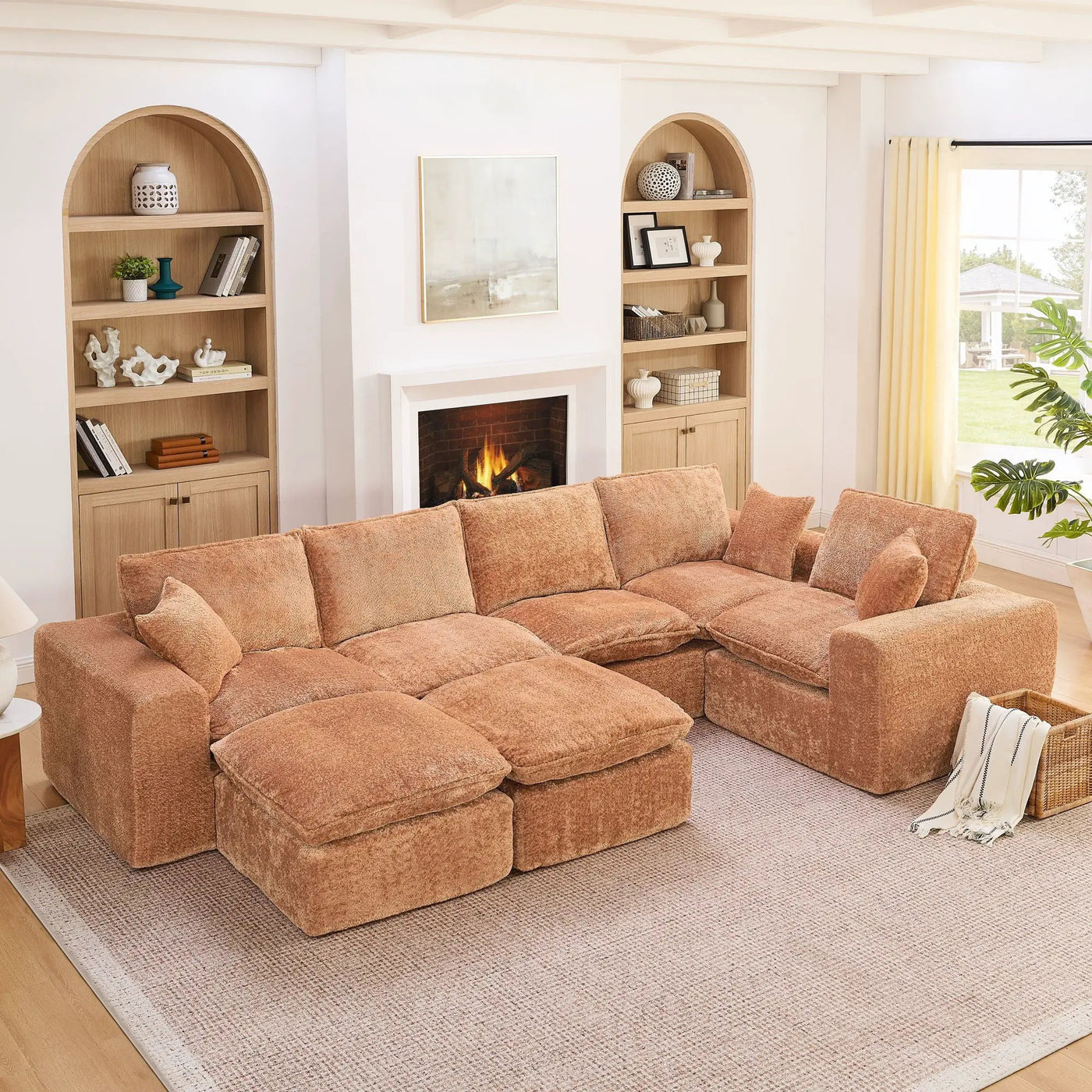 Sectional Sofa With Moveable Ottoman by Unique Piece Furniture