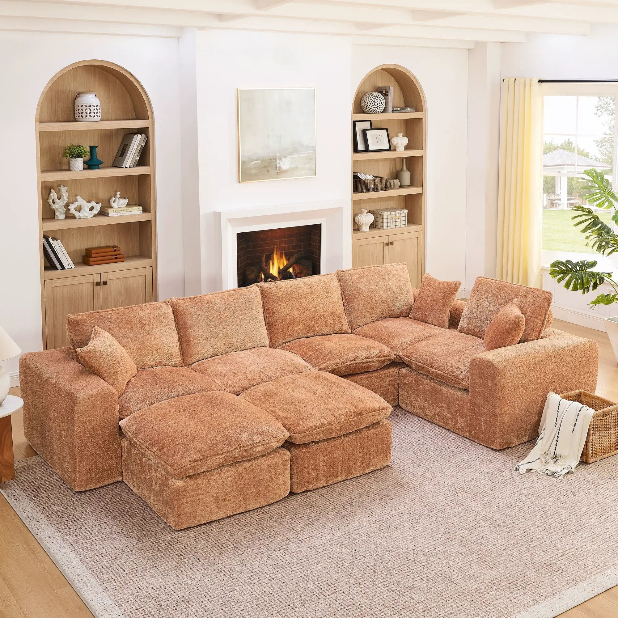 Sectional Sofa With Moveable Ottoman by Unique Piece Furniture