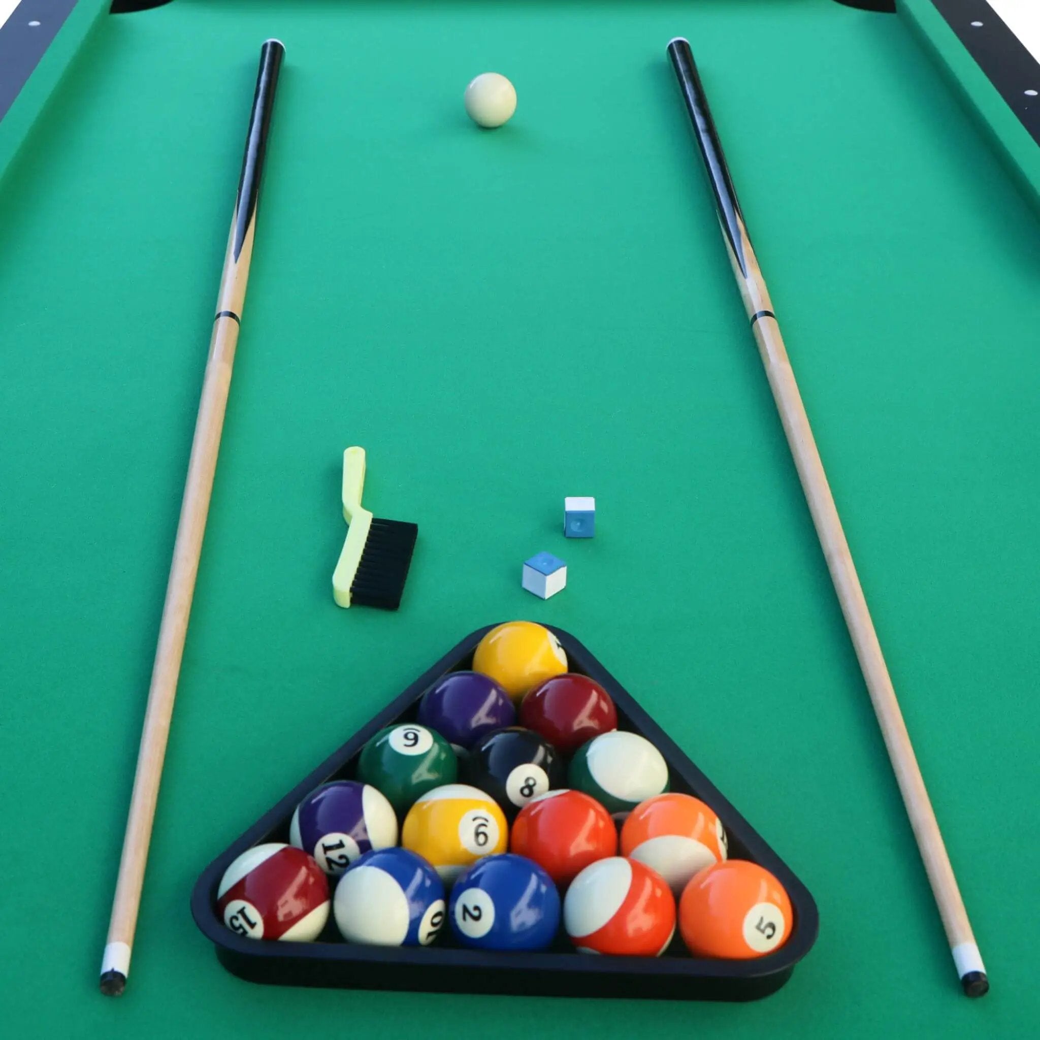Premium 7FT Black Billiards Game Room Table For Home With Cue Sticks And Billiard Balls (SAK58210) by SAKSBY WHOLESALE