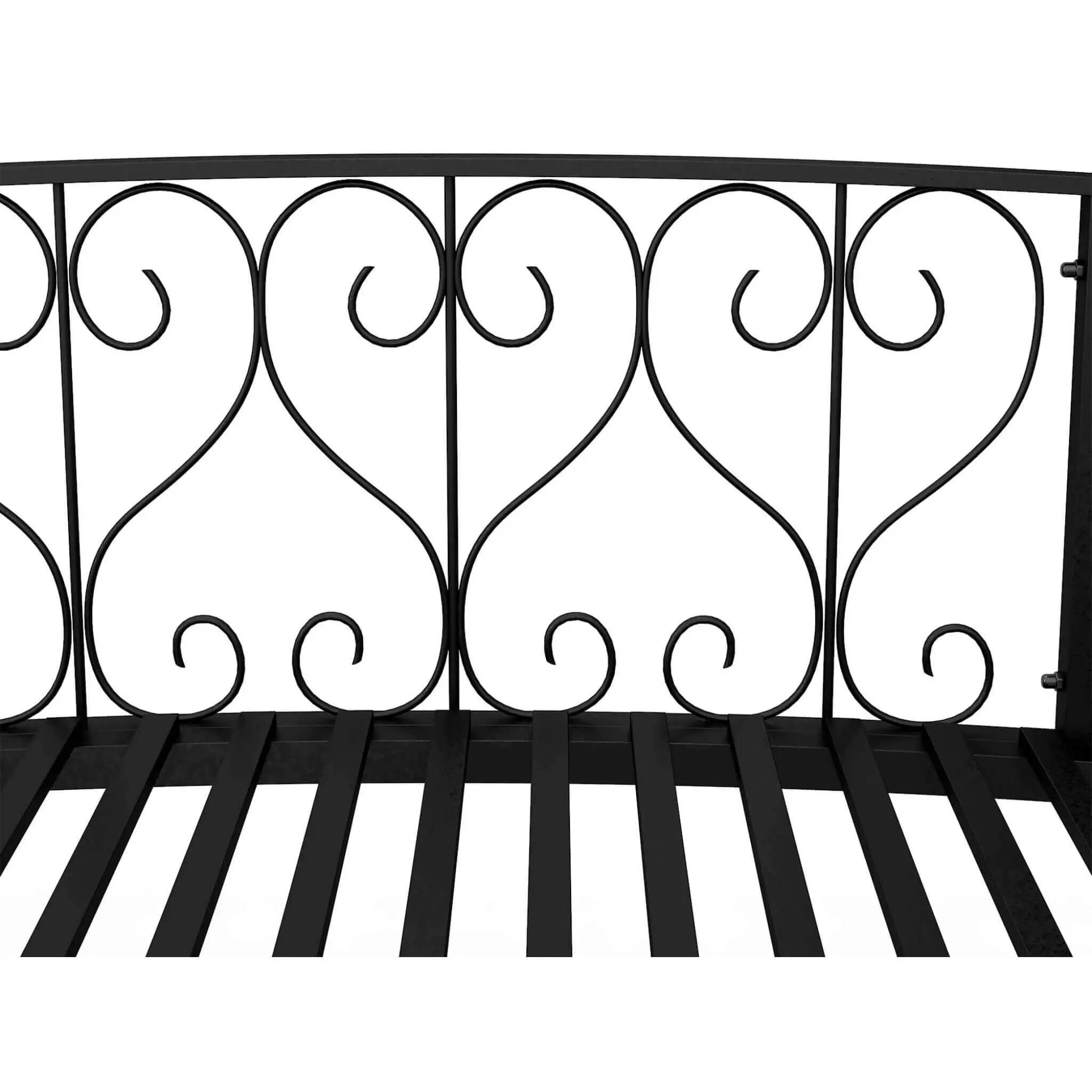 7FT Decorative Metal Arch Footbridge Garden Bridge With Safety Siderails (SAK53829) by SAKSBY WHOLESALE