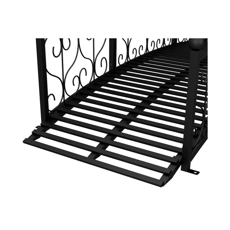 7FT Decorative Metal Arch Footbridge Garden Bridge With Safety Siderails (SAK53829) by SAKSBY WHOLESALE