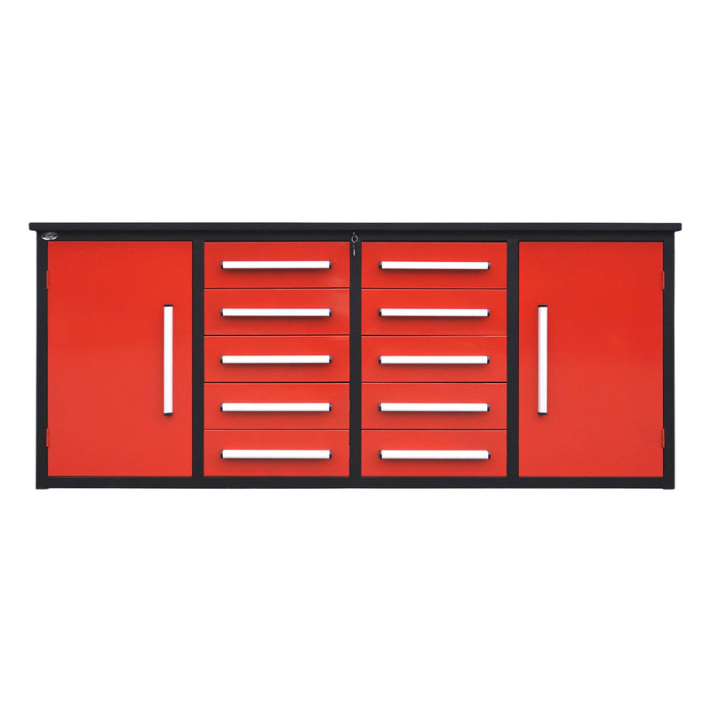 7ft Heavy Duty Workbench with 10 Drawers & 2 Cabinets by Chery Industrial