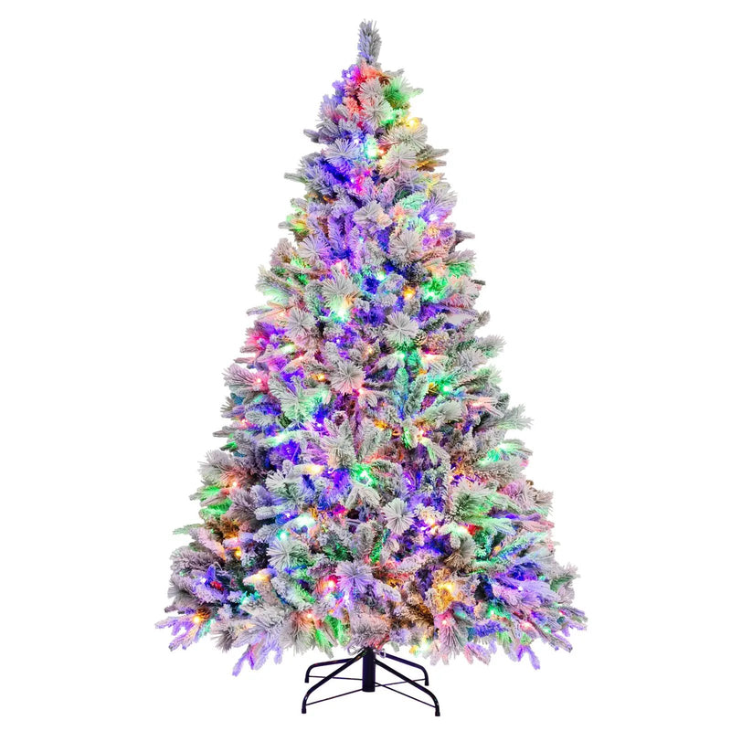 4.5/6/7 Feet Artificial Xmas Tree with Pine Needles and LED Lights by DirectDeals