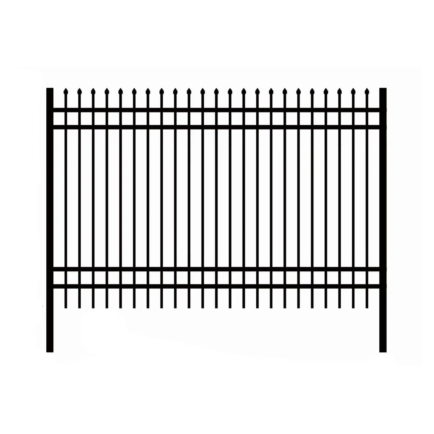 10x7 ft Steel Fence with 4 Rails, 30 Panels by Chery Industrial