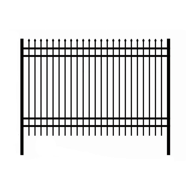 10x7 ft Steel Fence with 4 Rails, 30 Panels by Chery Industrial