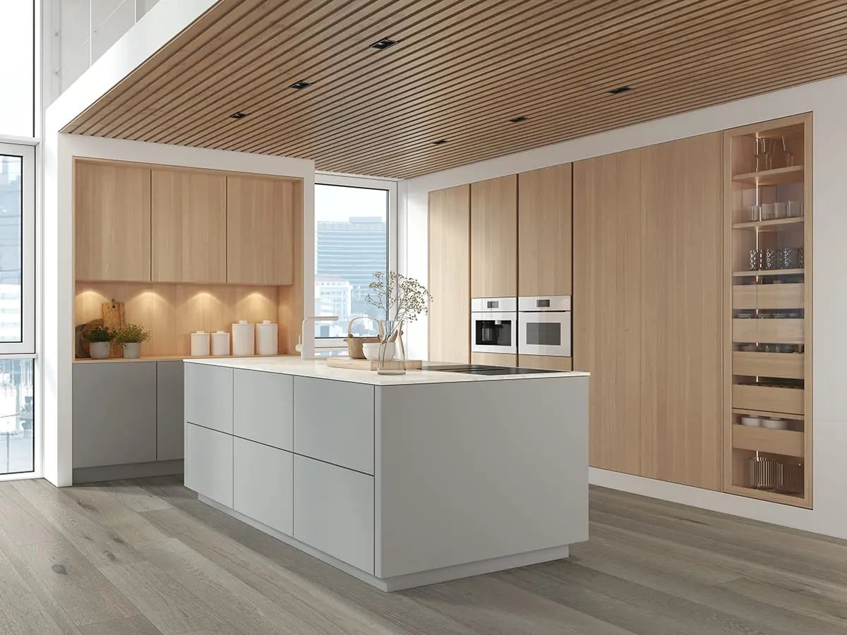 Mccarran Milledge Brushed Wood Look Moldings 2x0.63 in a finished room